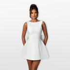 Women’s Bow Back Mini Dress Elegant