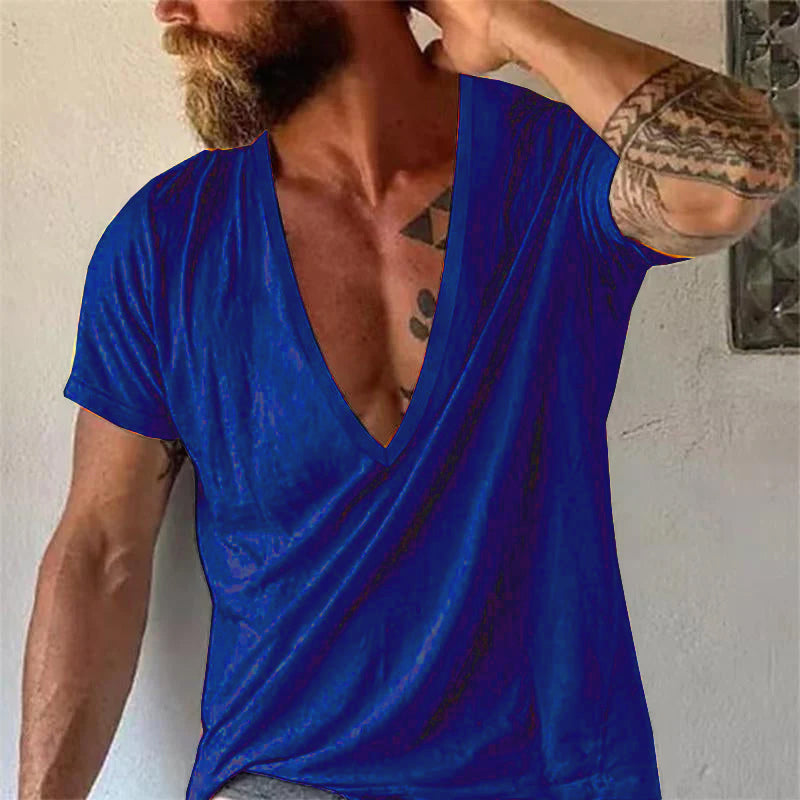 Men’s Deep V Neck Casual Tee