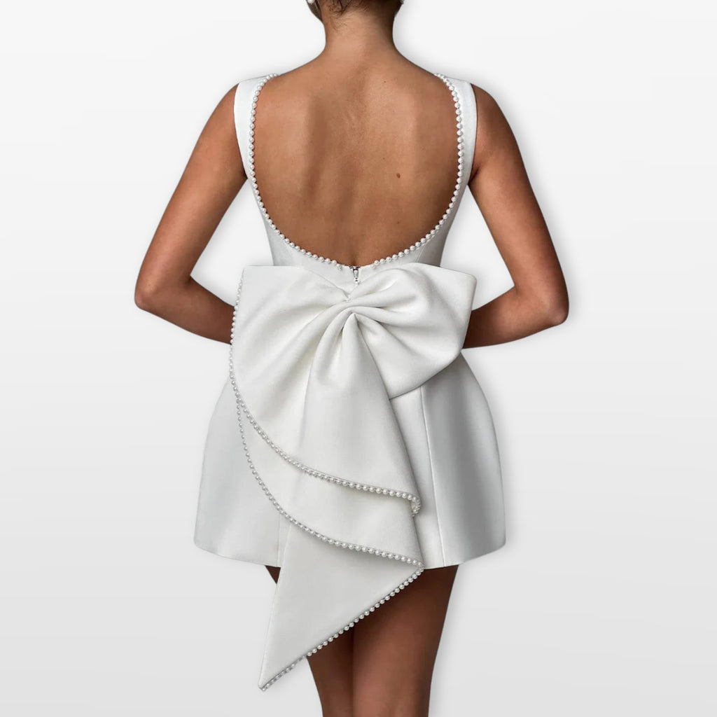 Women’s Bow Back Mini Dress Elegant