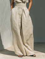Women's Linen Wide Leg Jumpsuit
