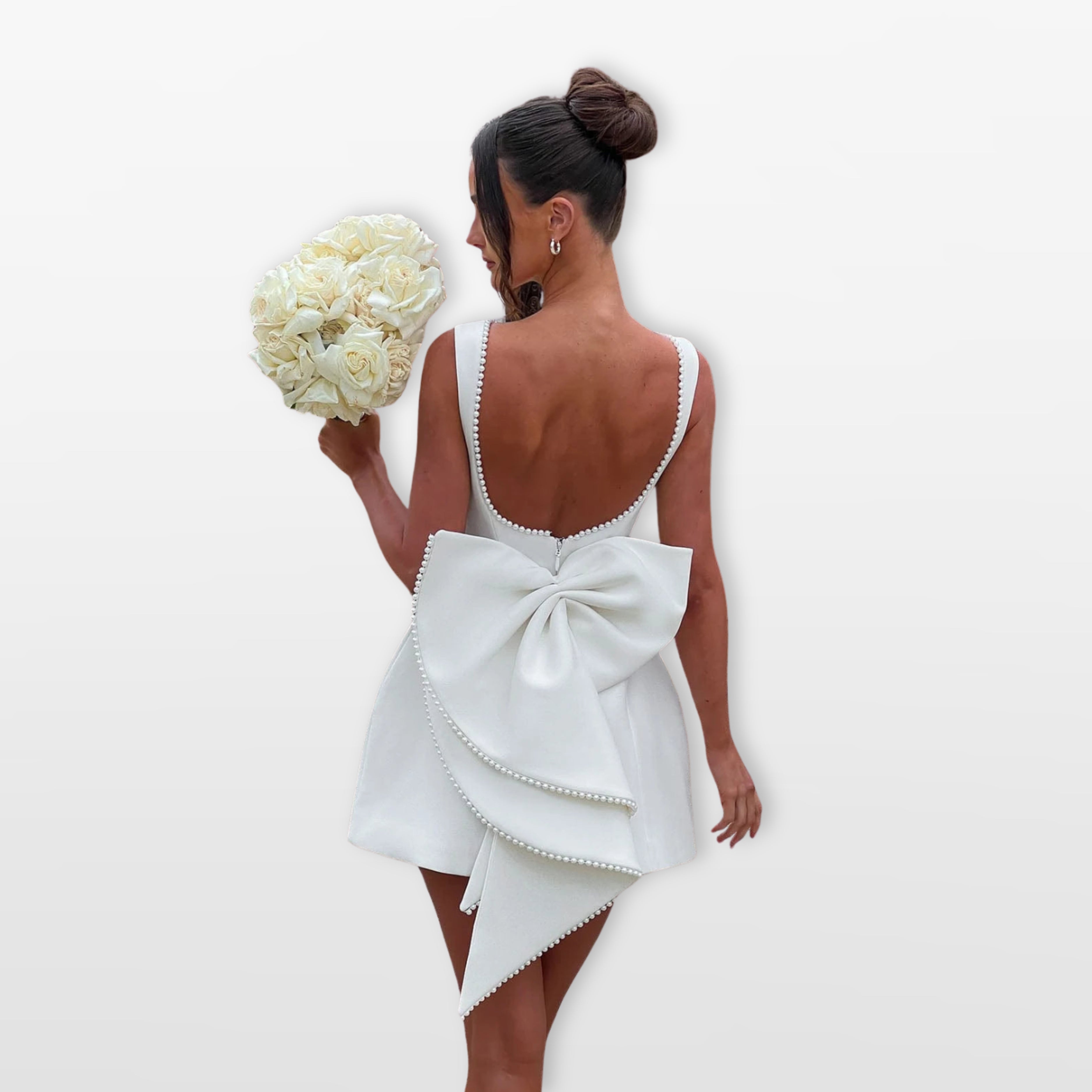 Women’s Bow Back Mini Dress Elegant