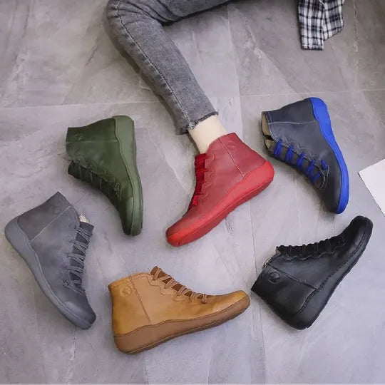 Women’s Lace-Up Side Zip Ankle Boots