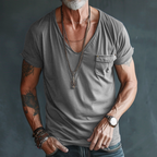 Men’s Scoop Neck Pocket Tee