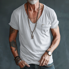 Men’s Scoop Neck Pocket Tee