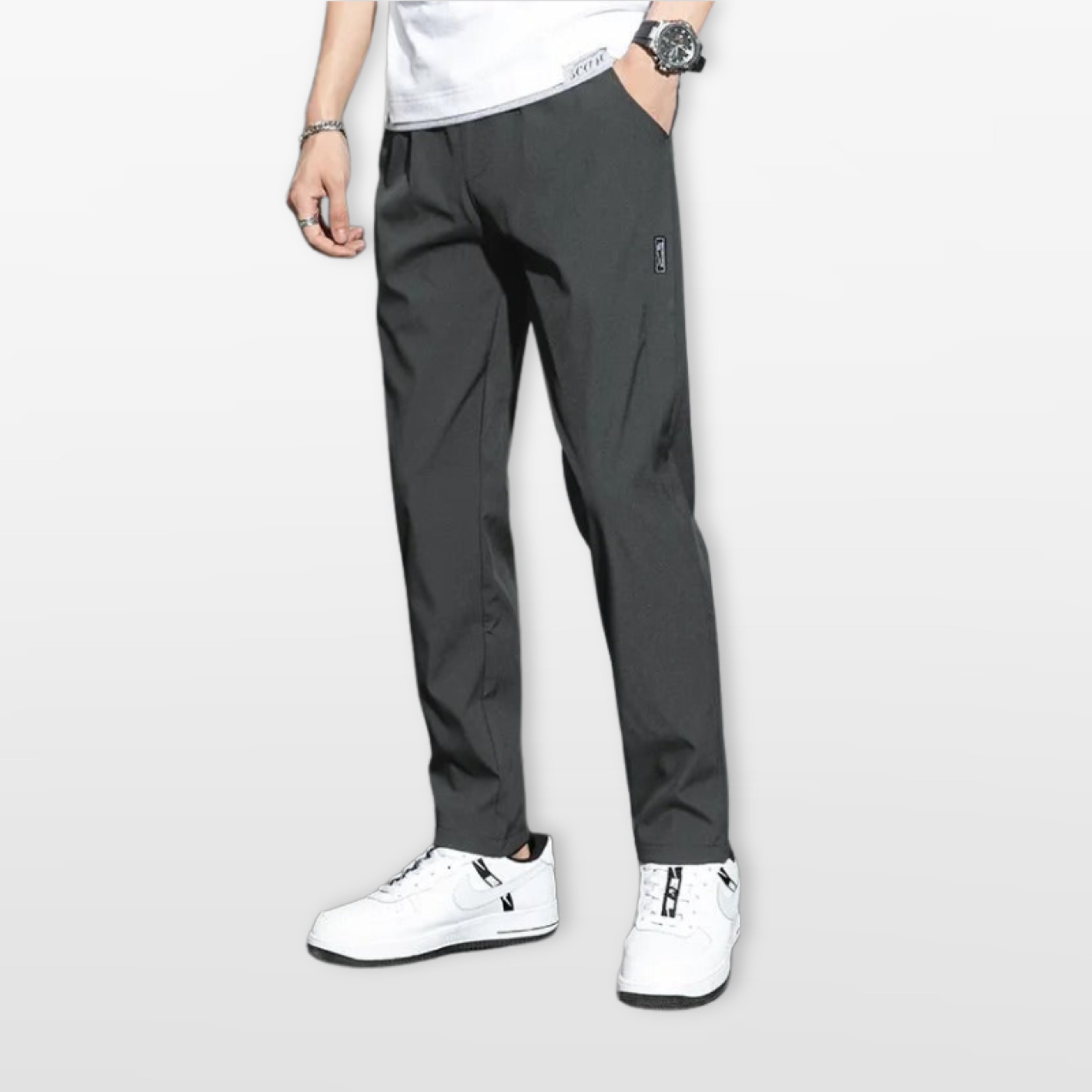 Men’s Casual Trousers Slim Tapered Fit