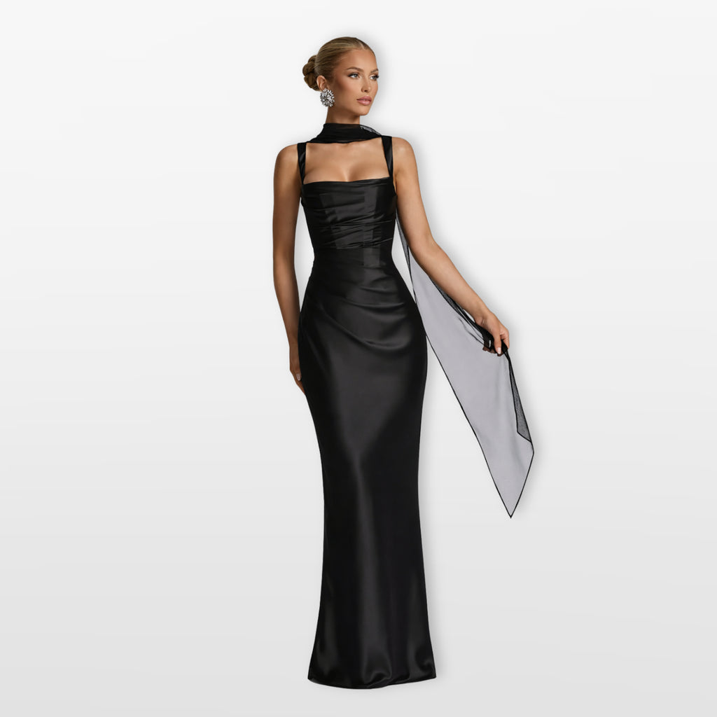 Women’s Satin Maxi Evening Dress
