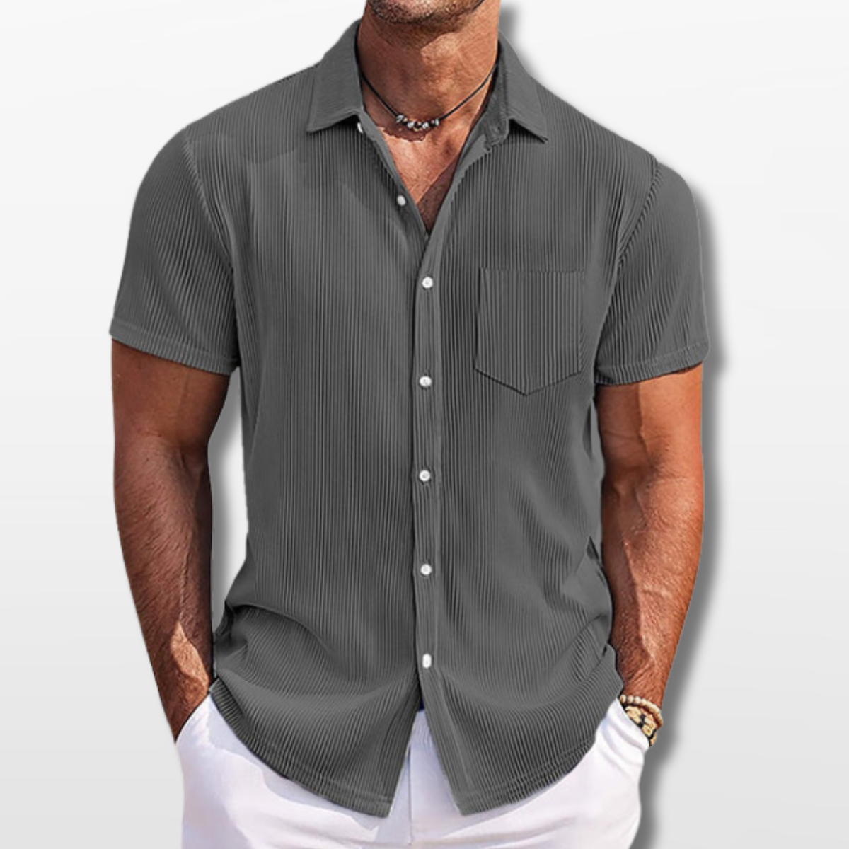 Men’s Textured Short Sleeve Shirt