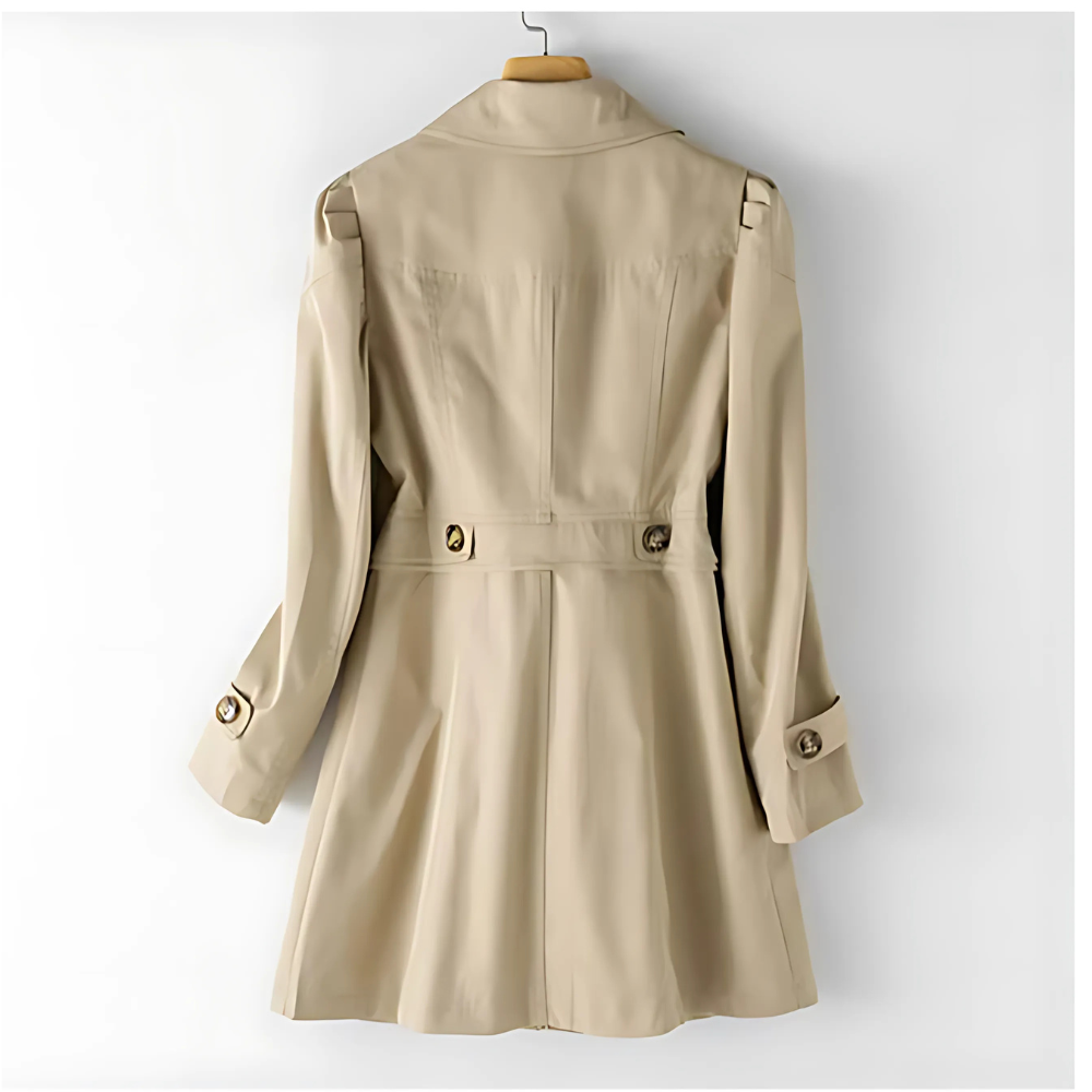 Women’s Long Button-Front Trench Coat