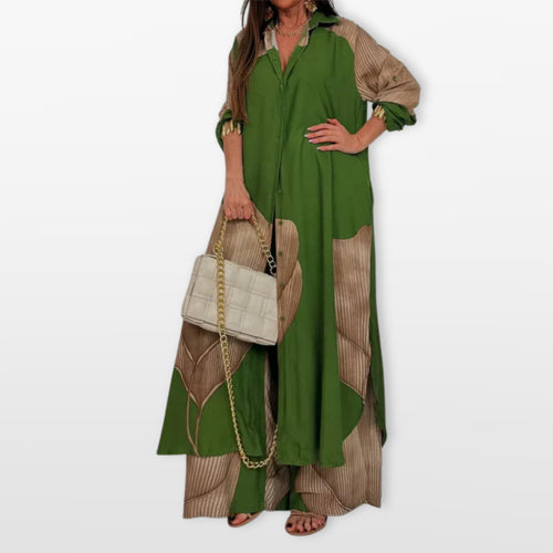 Women’s Boho Shirt And Pants Set
