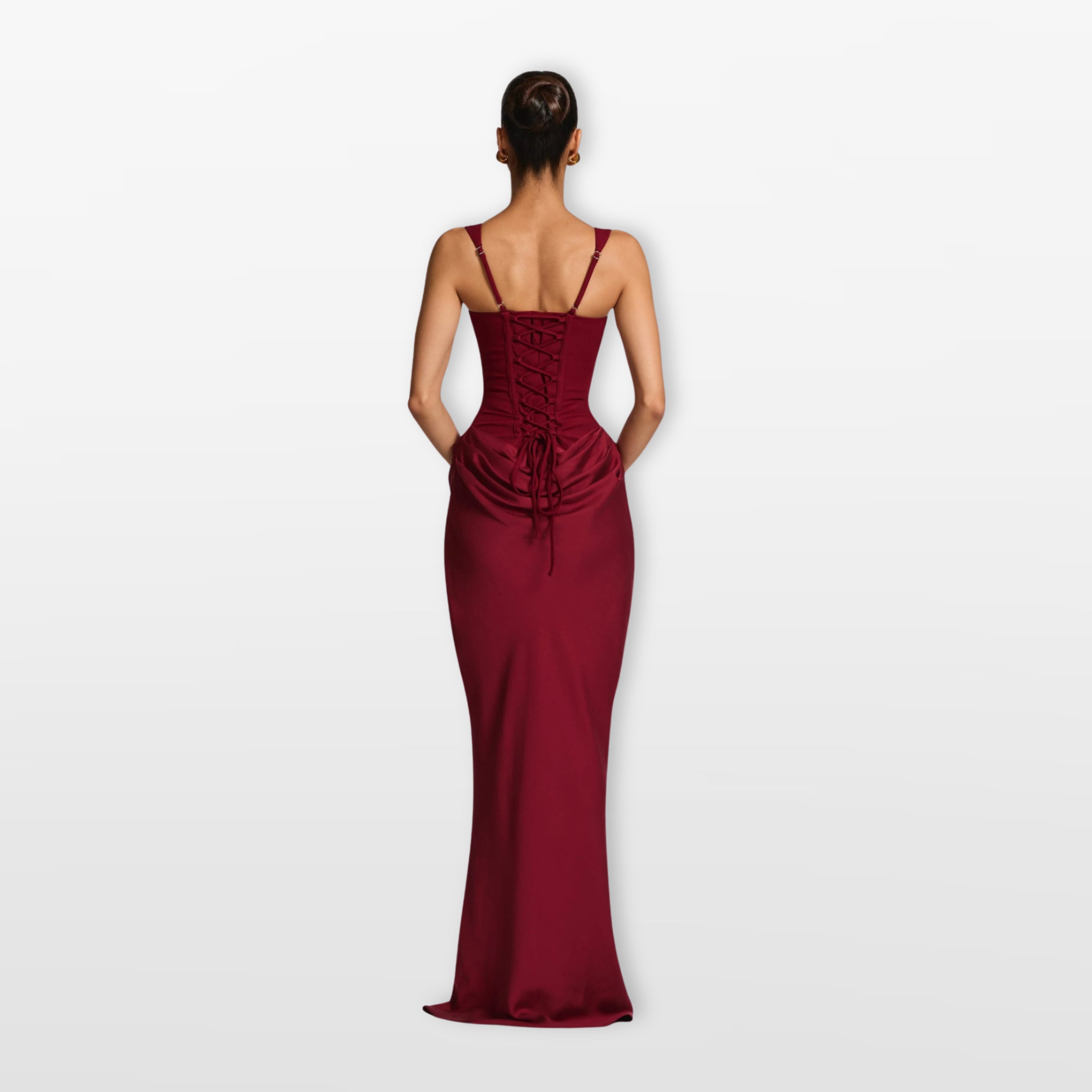 Women’s Bodycon Maxi Dress Lace Up