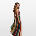 Women’s Strapless Maxi Dress Pleated
