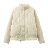 Women’s Quilted Zip Jacket With Patch Pockets