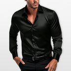 Men’s Satin Dress Shirt Slim Fit