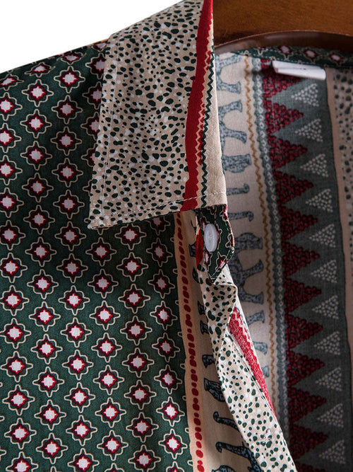 Men’s Relaxed Elephant Print Resort Shirt