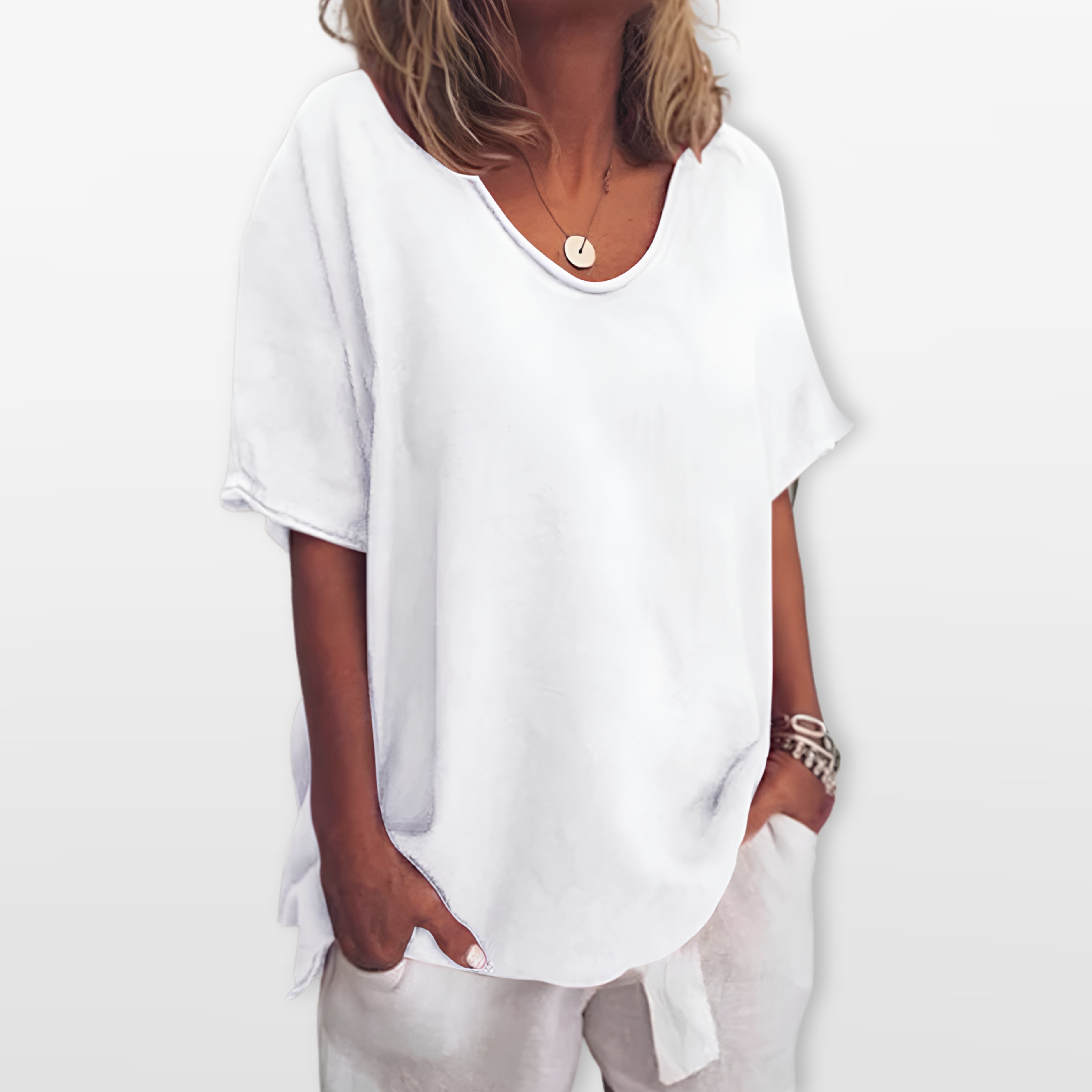 Women Loose Fit Casual T Shirt
