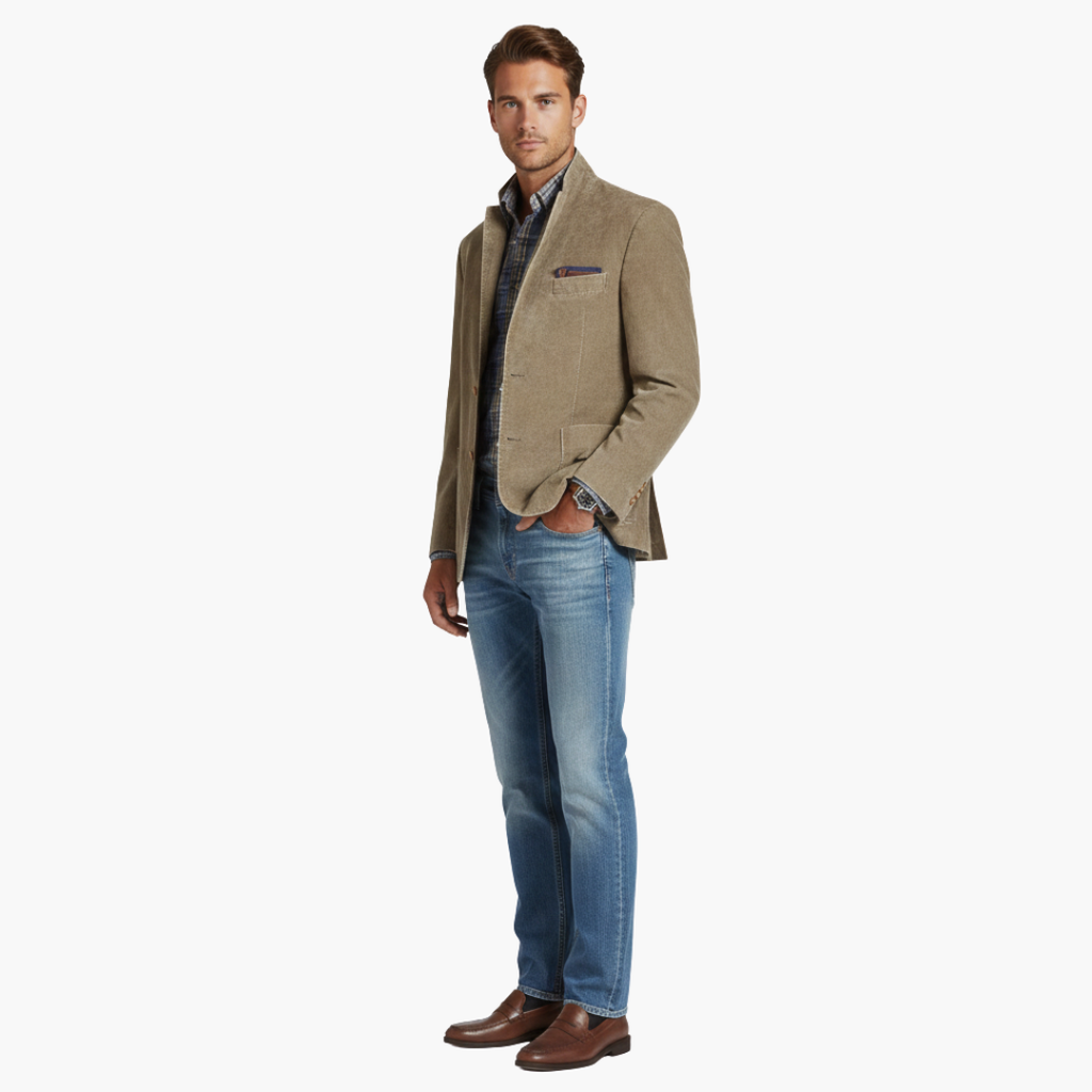 Men’s Tailored Casual Single Button Blazer