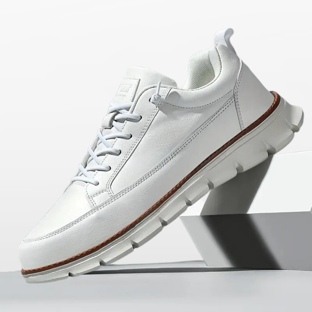 Men Minimalist Casual Leather Sneakers