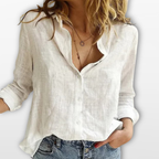 Women Casual Button Blouse Relaxed Fit
