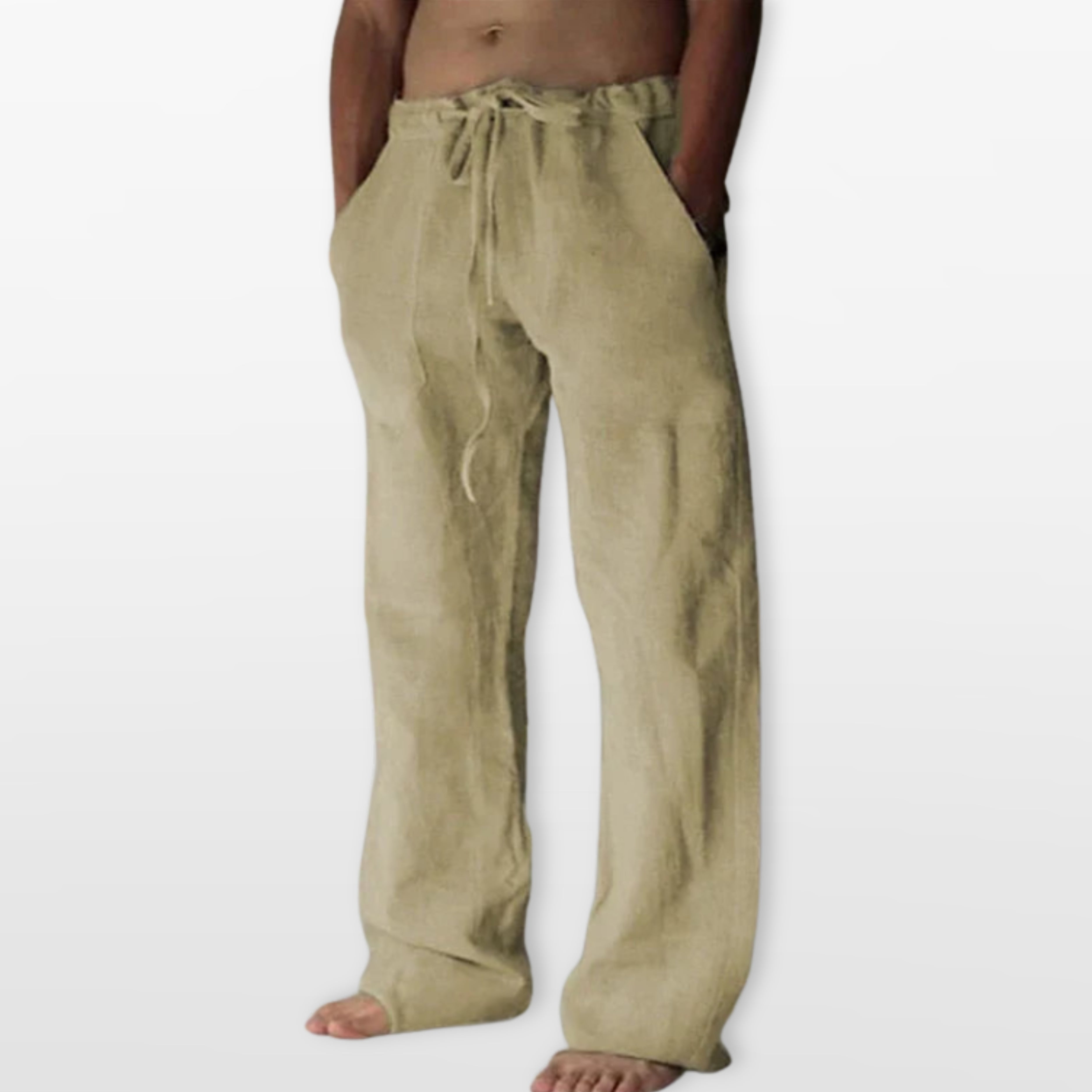 Men’s Wide Leg Pants Drawstring Trousers