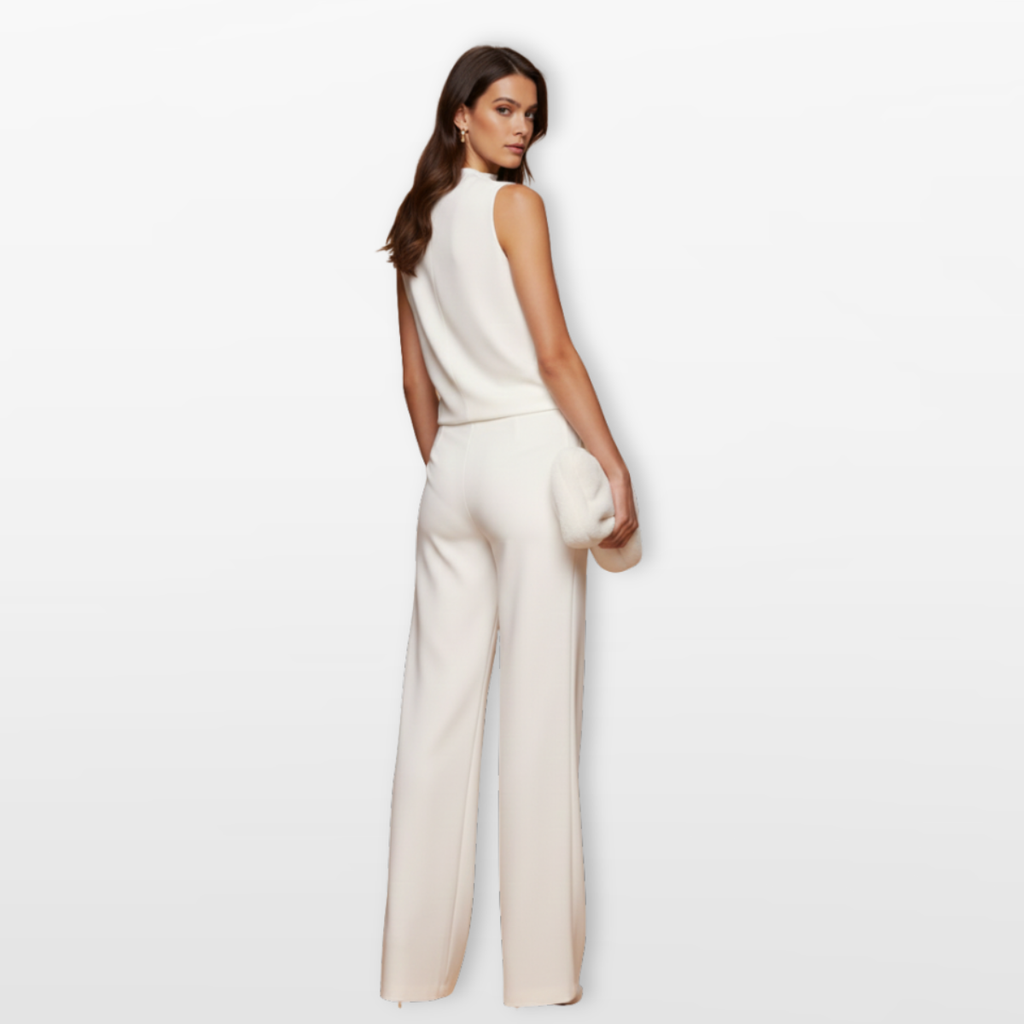 Women Wide Leg Jumpsuit Elegant Sleeveless