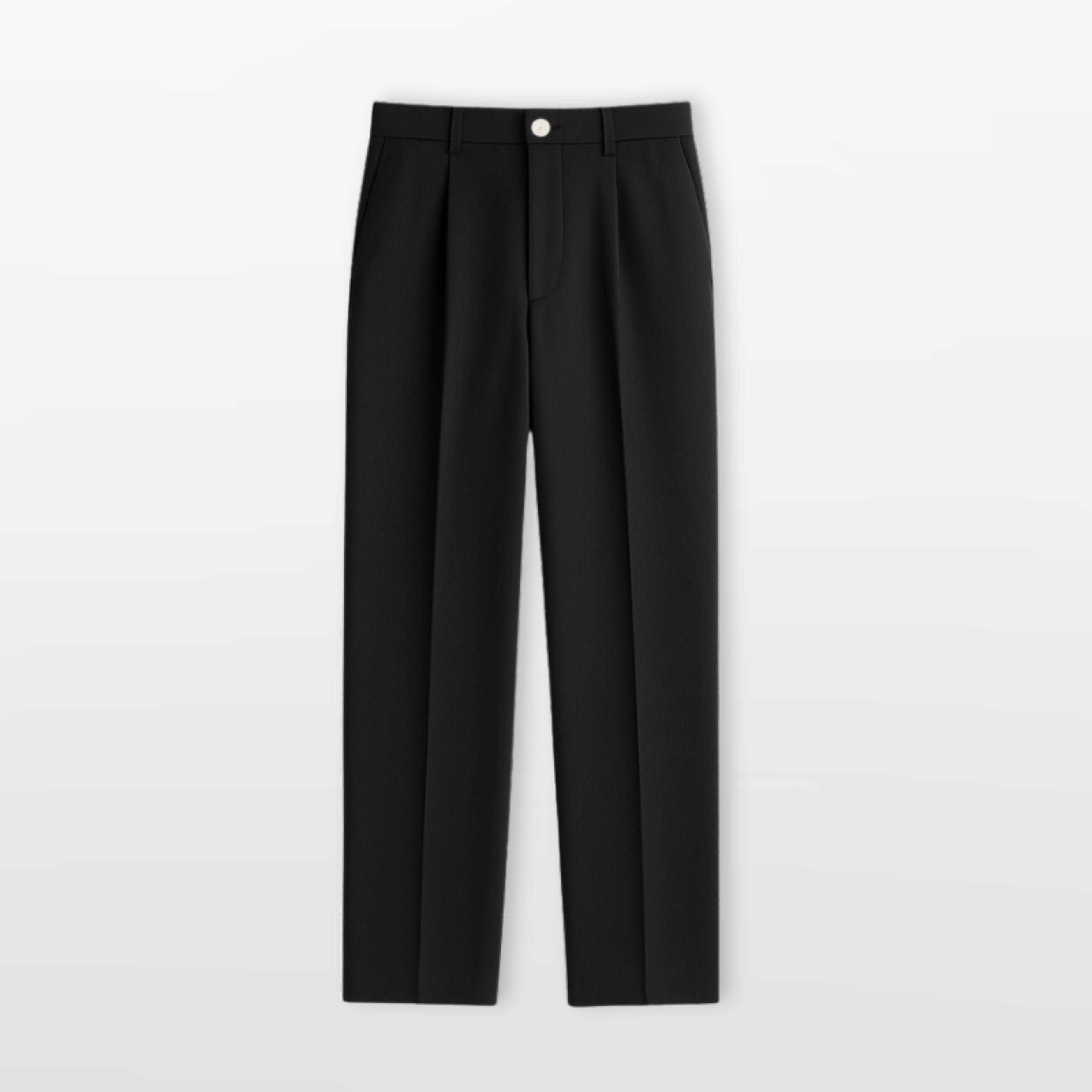 Men Wide Leg Pleated Trousers