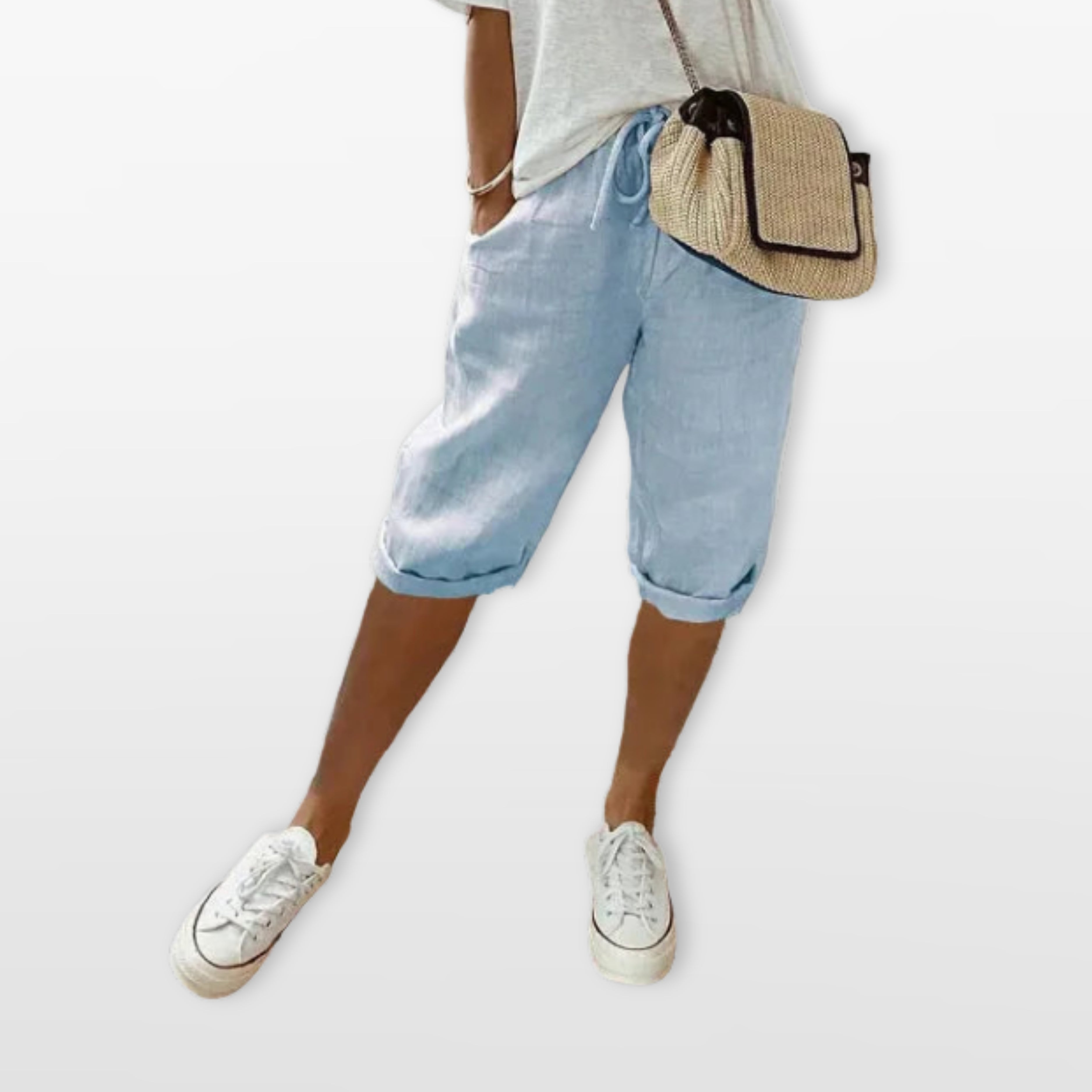 Women’s Drawstring Pants Loose Fit Cropped
