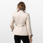 Women Quilted Button Jacket Tailored Fit