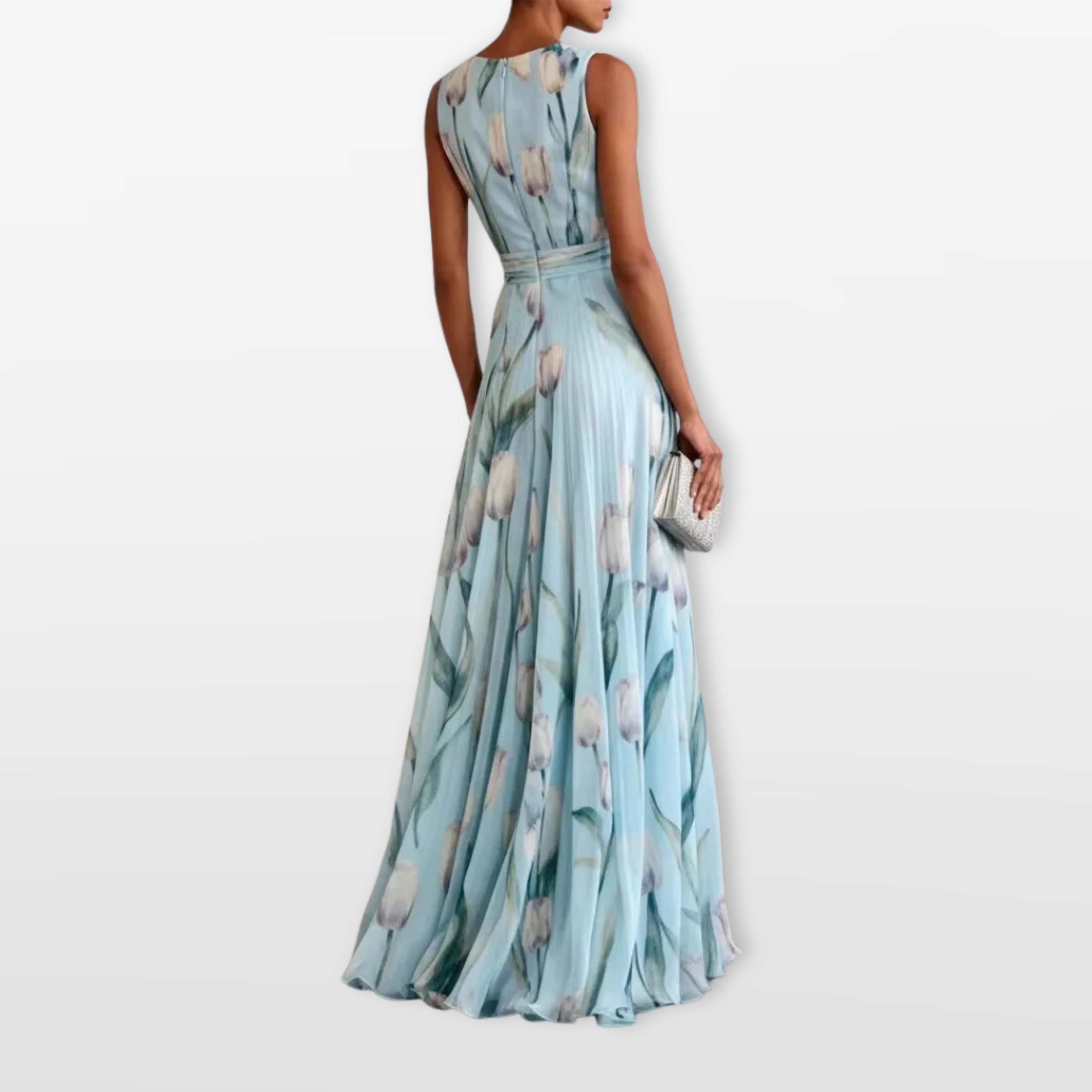 Women’s Floral Maxi Dress Sleeveless Evening