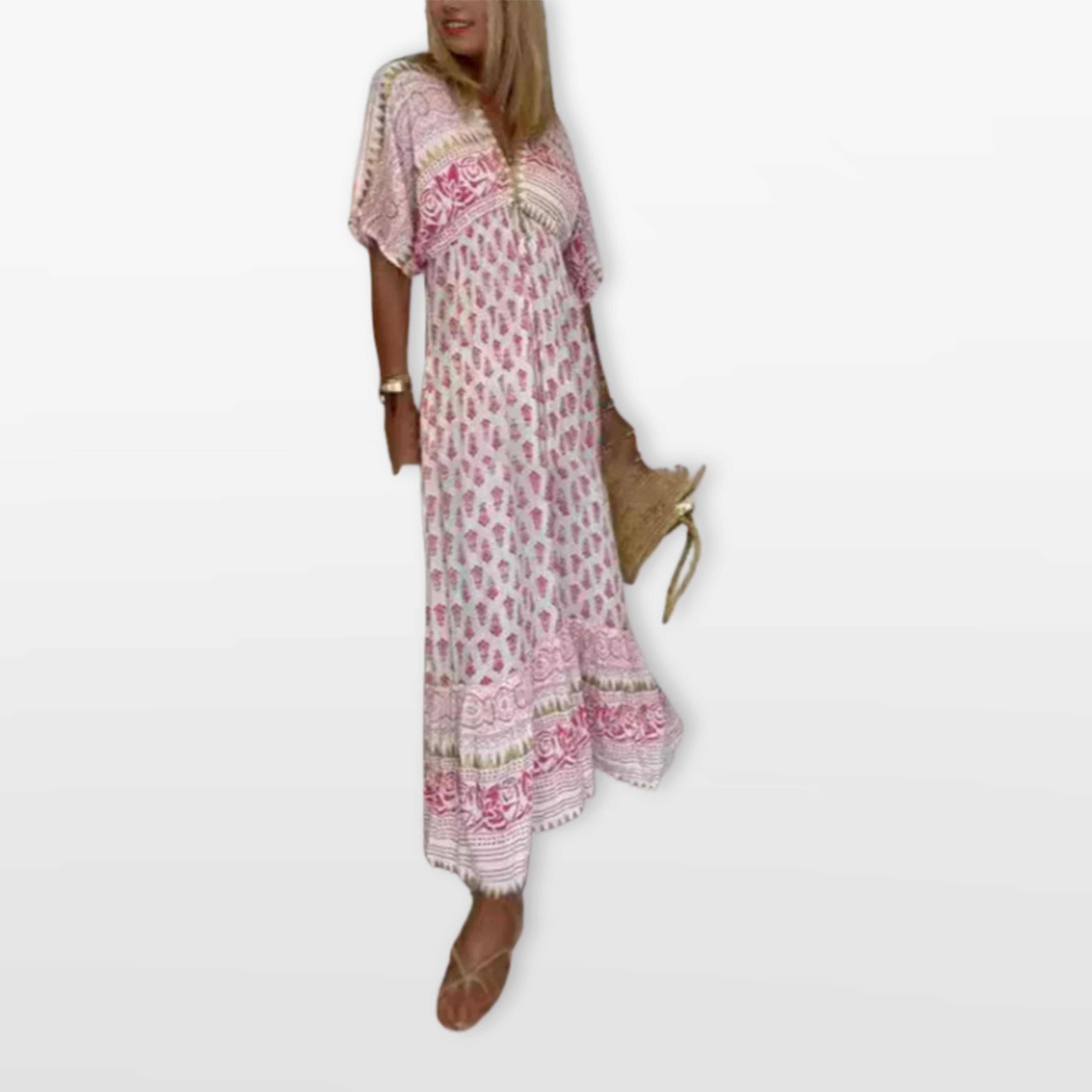 Women’s Boho Maxi Dress Printed Flowing