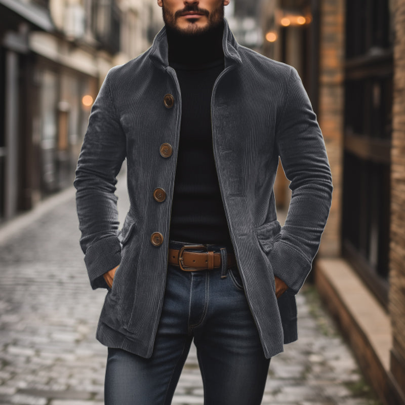 Men’s Button-Front Corduroy Jacket