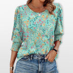Women’s Long Sleeve Puff Sleeve Blouse Smocked Cuff