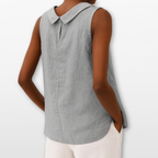 Women Sleeveless Blouse Elegant Minimal Top