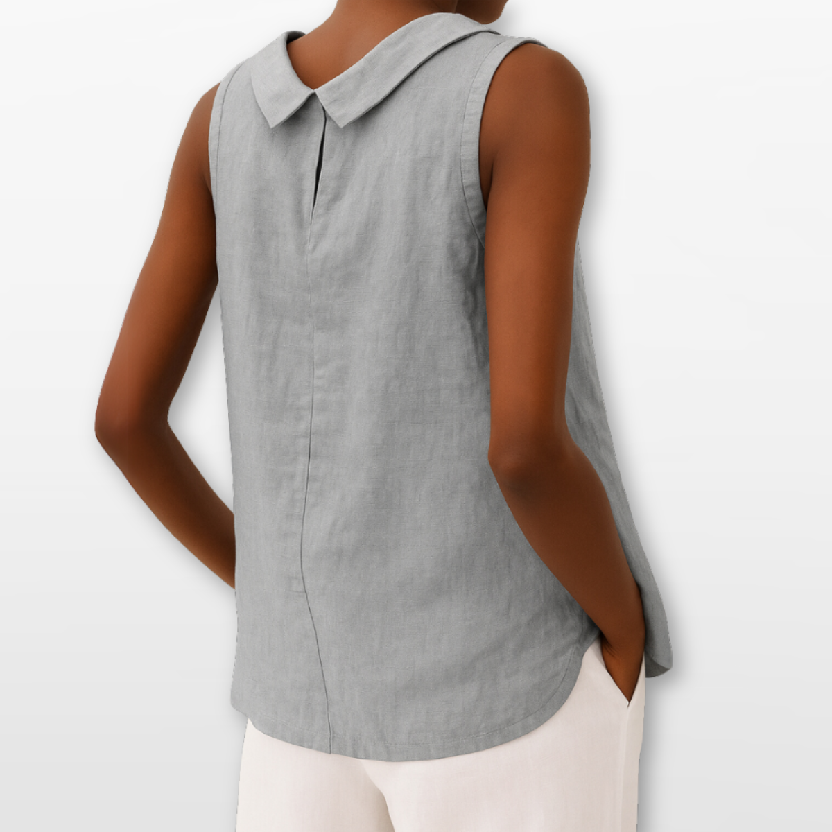 Women Sleeveless Blouse Elegant Minimal Top