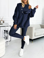 Women's 3 Piece Pant Set with Layered Top