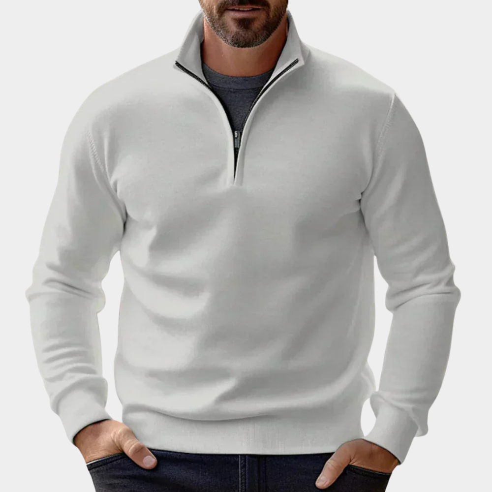 Men’s Long-Sleeve Quarter-Zip Sweater
