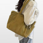 Women’s Corduroy Tote Bag Casual Shopper