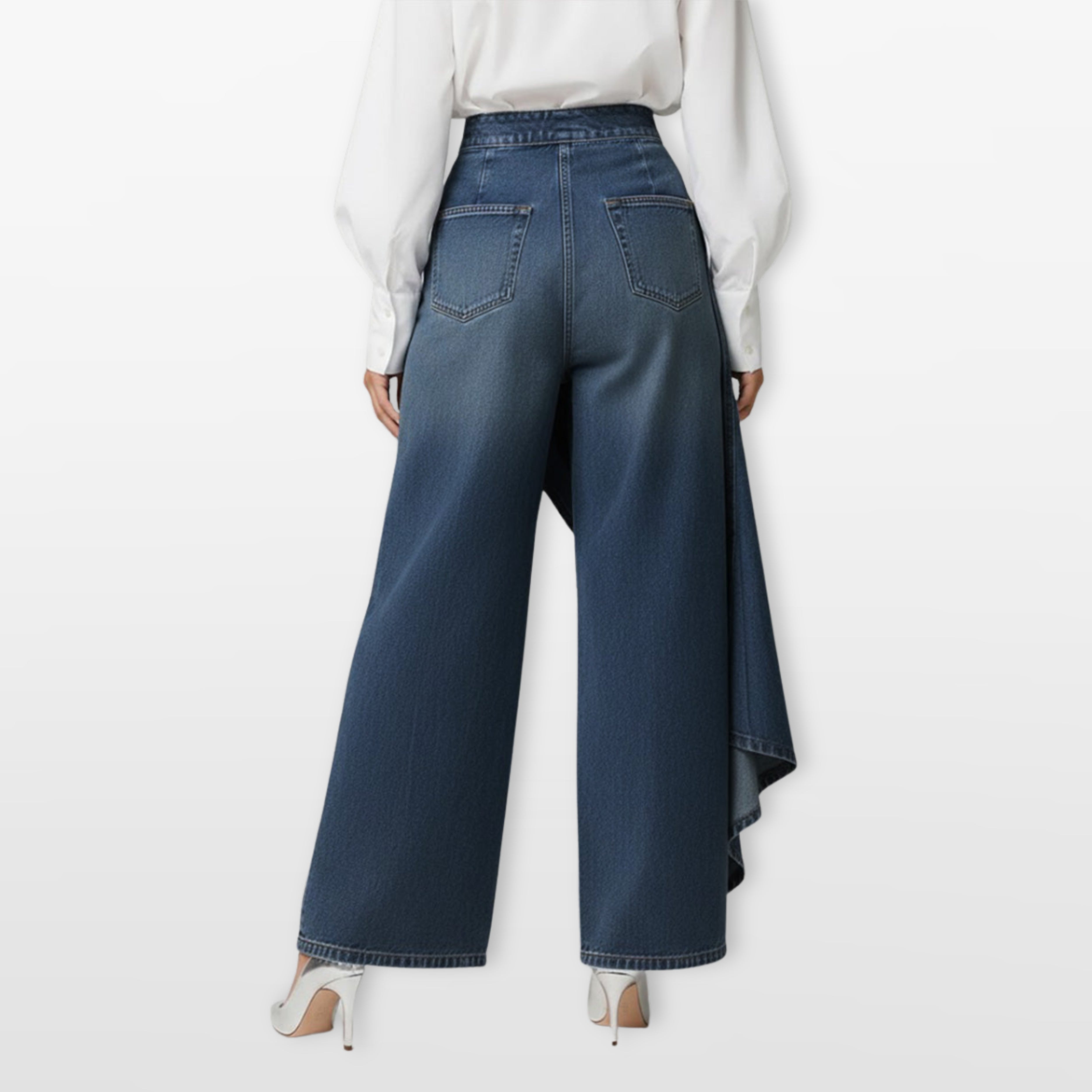 Women’s High Waisted Wide Leg Denim Pants