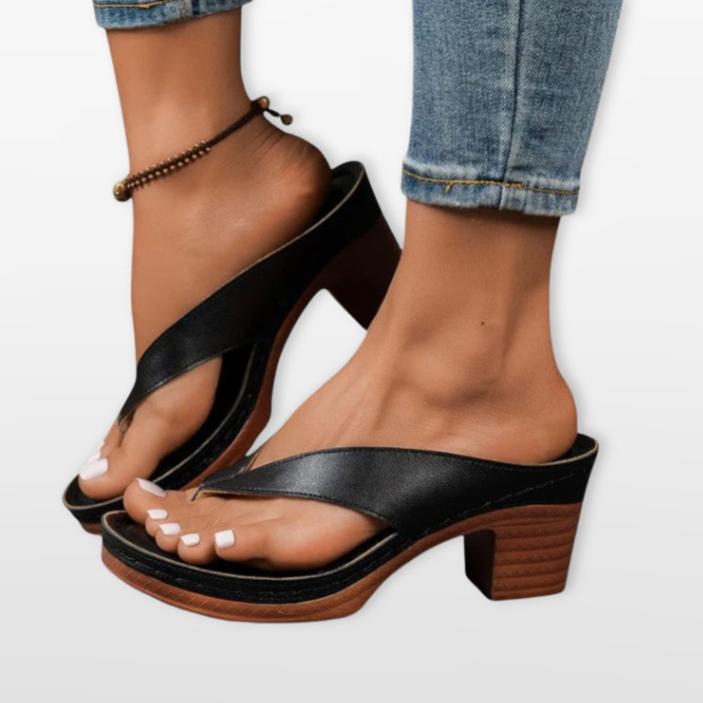 Women Low Heel Flip Flop Sandals