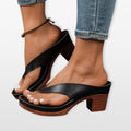 Women Low Heel Flip Flop Sandals