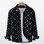 Men Patterned Casual Button Down Shirt