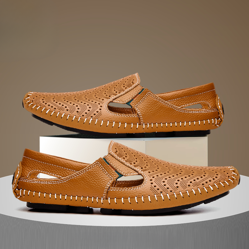 Men's Perforated Slip On Loafers