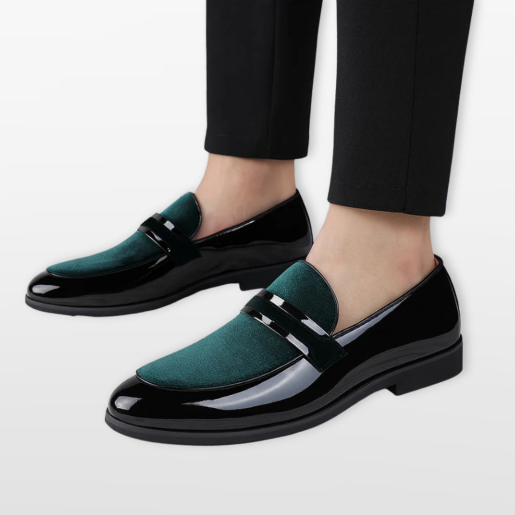 Men’s Velvet Patent Loafers