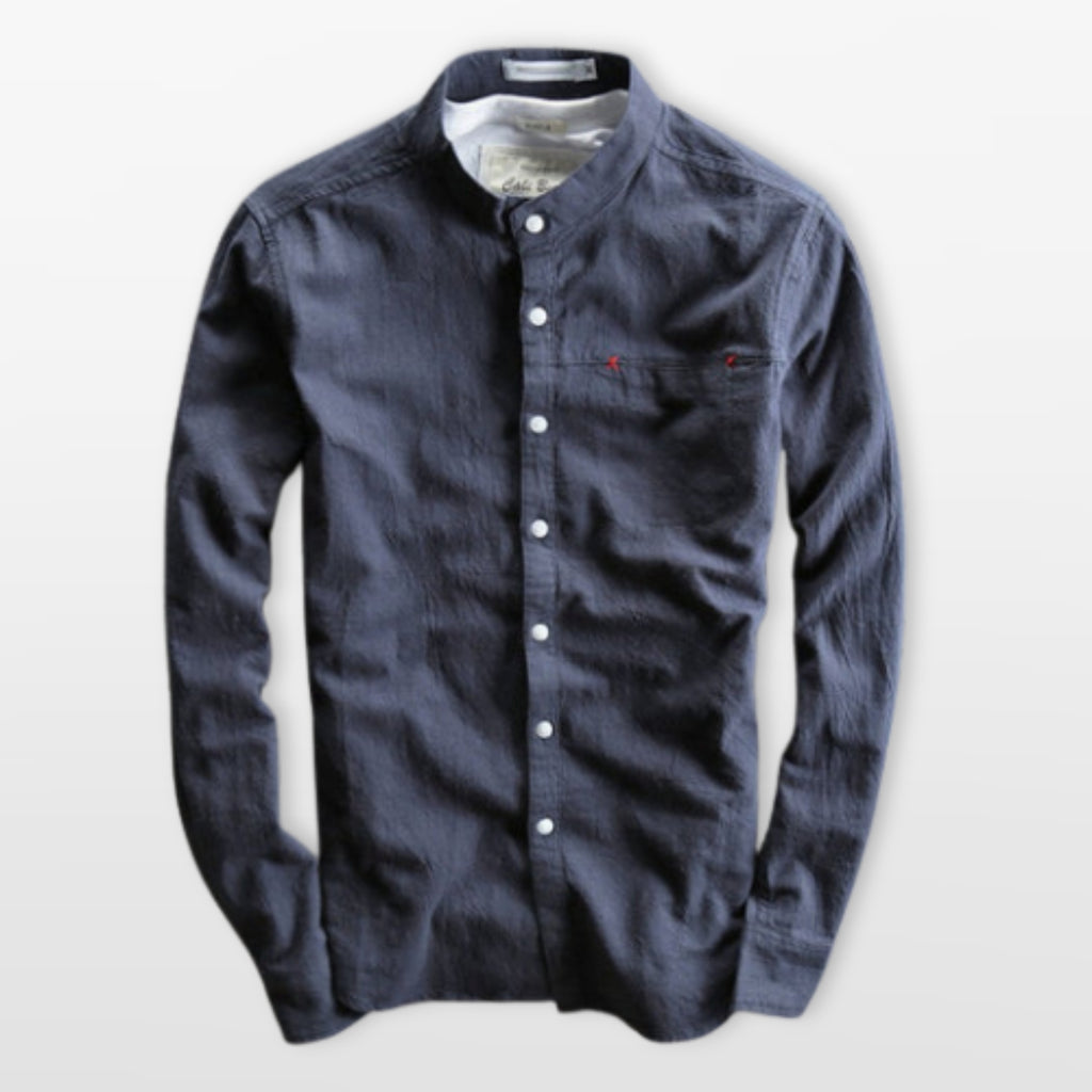 Men’s Mandarin Collar Slim Fit Shirt