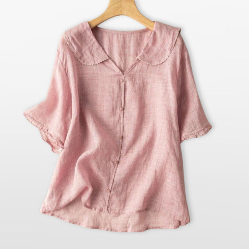 Women’s Button Front Blouse Relaxed Fit