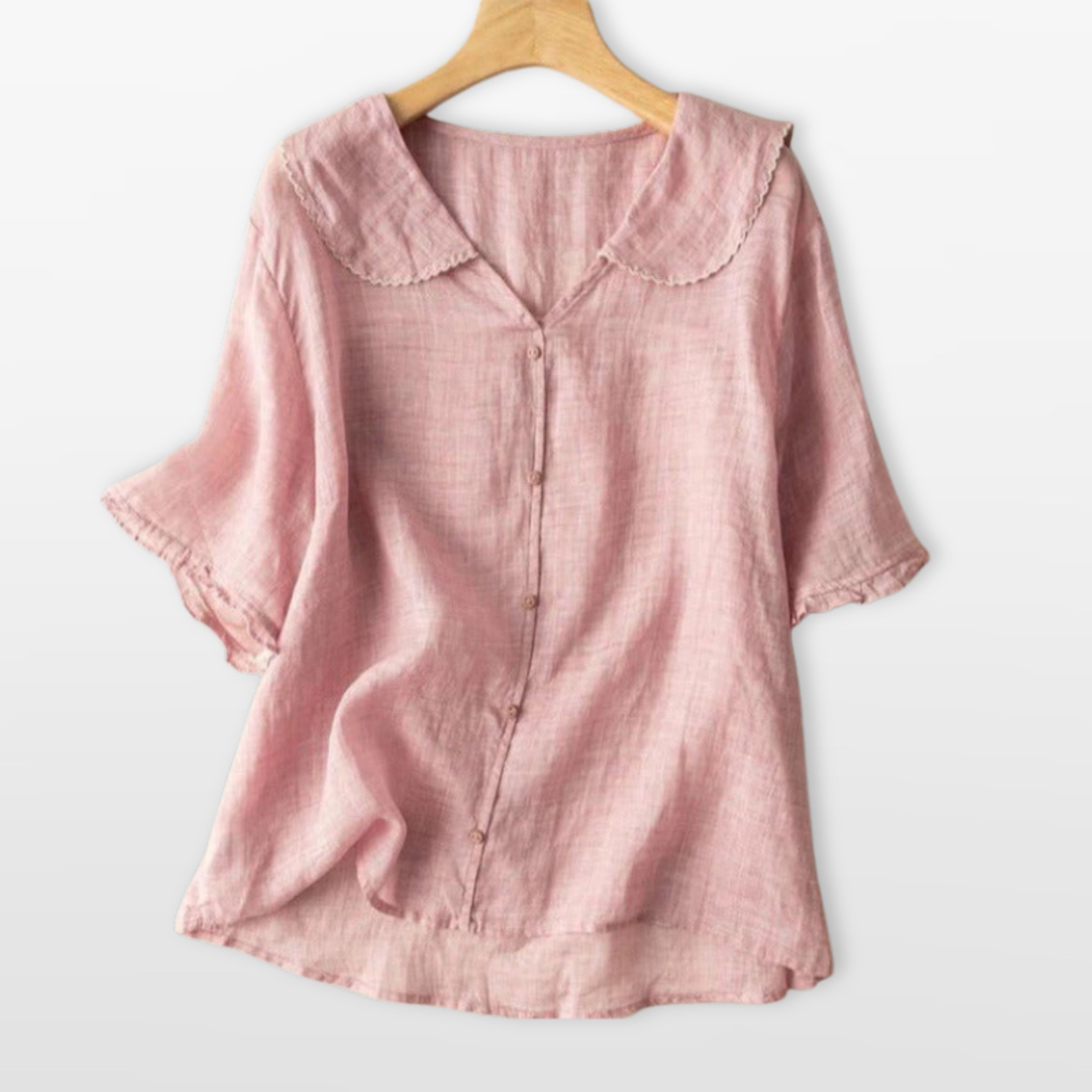 Women’s Button Front Blouse Relaxed Fit