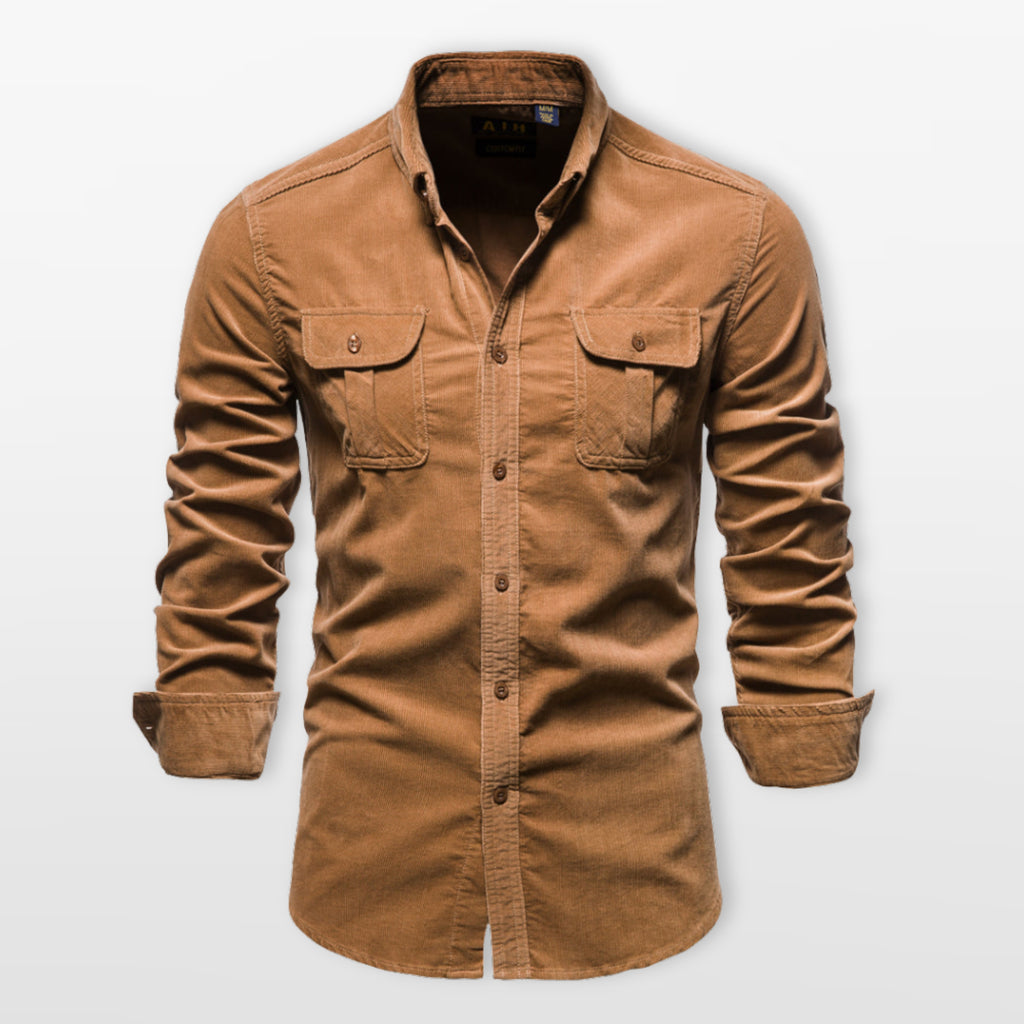 Men’s Button Up Shirt Slim Casual