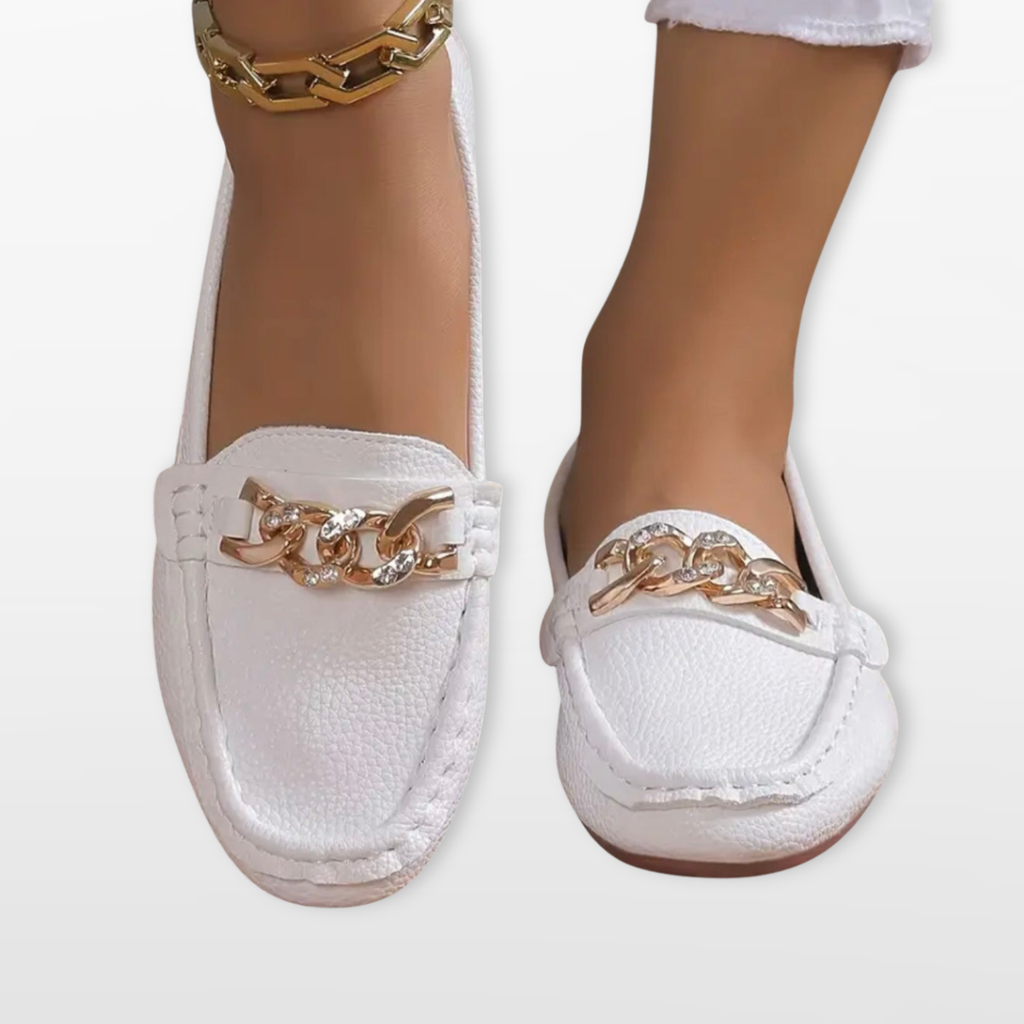 Women Orthopedic Chain Detail Loafers
