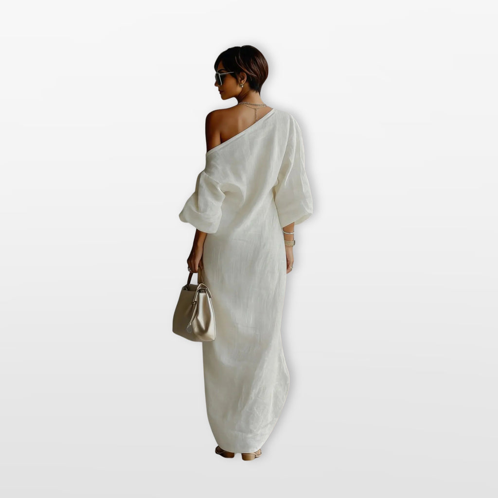 Women’s One Shoulder Maxi Dress Elegant Fit