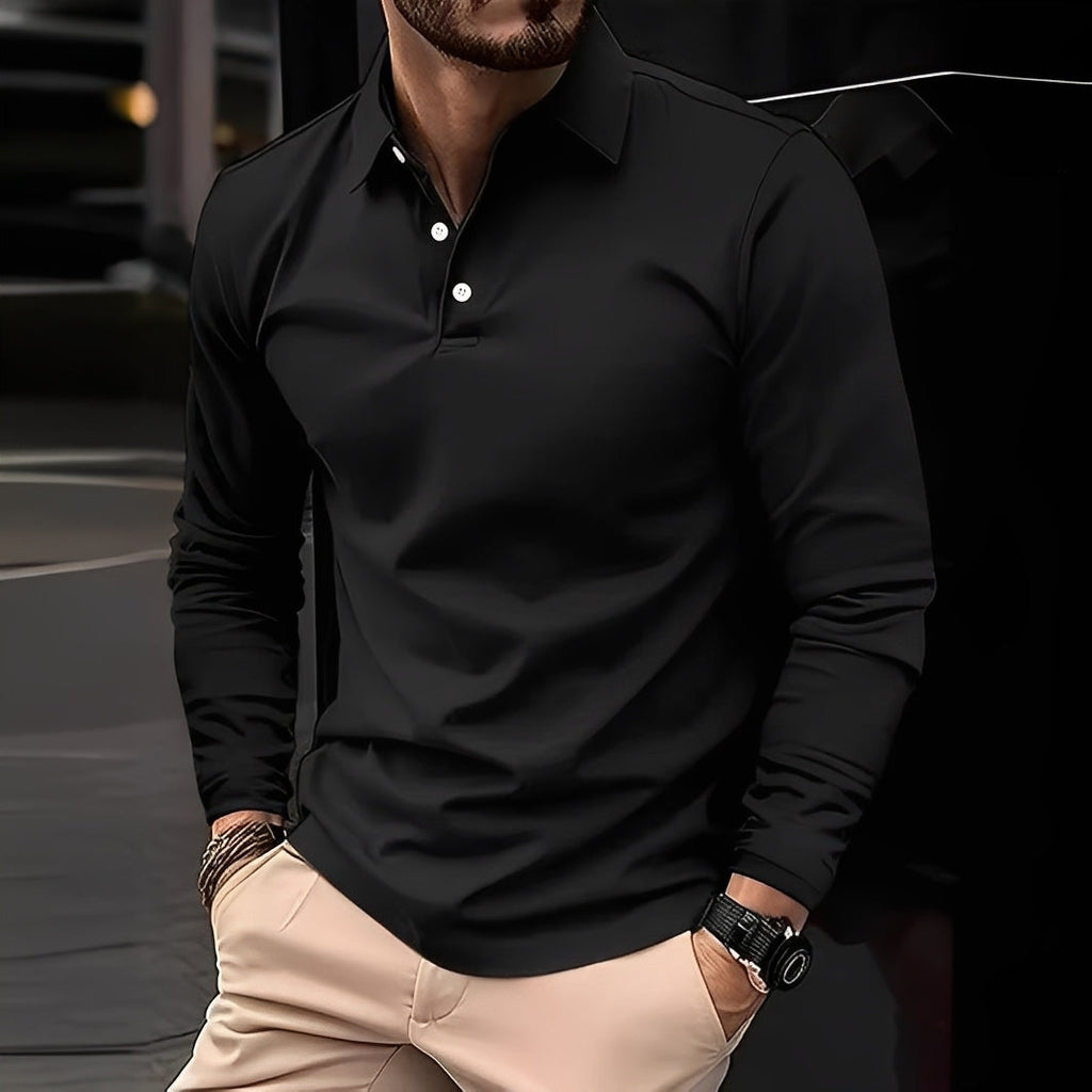 Men’s Long Sleeve Slim Fit Polo