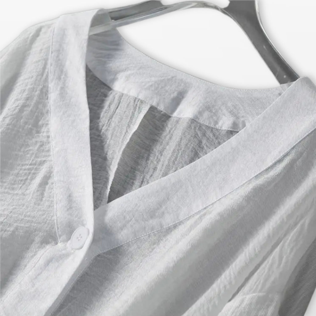 Women’s Linen Button Blouse Oversized Fit